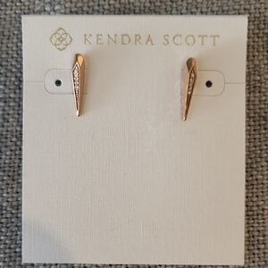 Kendra Scott "Montgomery" Stud Earrings in Rose Gold with CZs